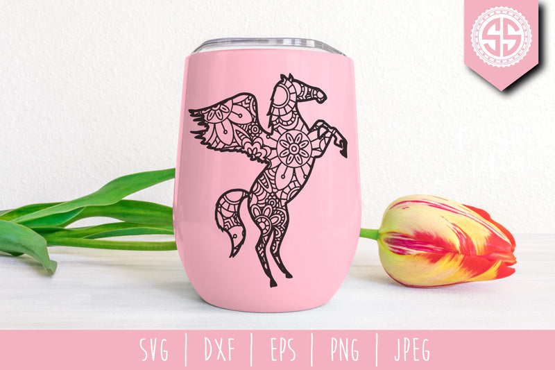 Pegasus Mandala Zentangle SVG SavoringSurprises 
