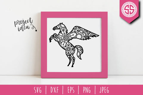 Pegasus Mandala Zentangle SVG SavoringSurprises 