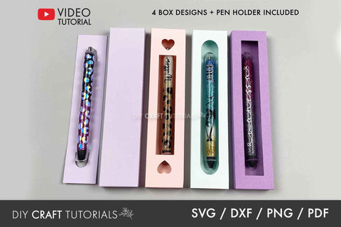 Pen Box Template SVG DIY Craft Tutorials 