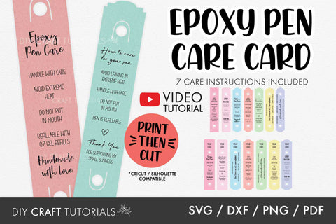 Pen Care Card SVG Bundle SVG DIY Craft Tutorials 