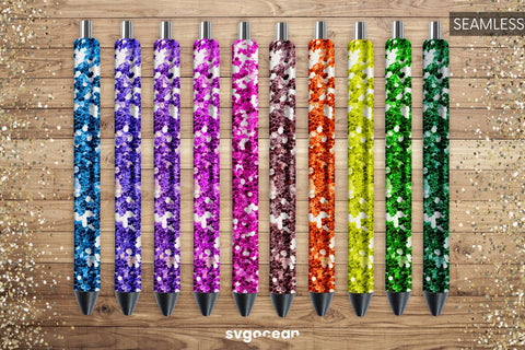 Pen Glitter Wraps Bundle | PNG | Sublimation Sublimation SvgOcean 