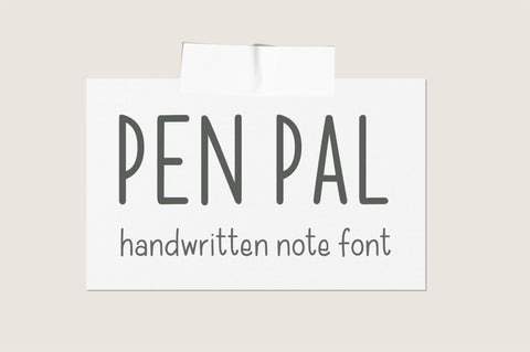 Pen Pal Font Sunday Nomad 