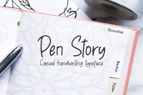 Pen Story - Handwritten Font Font Motokiwo 