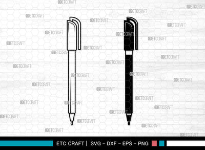 Pen SVG, Fountain Pen Svg, Pen Icon Svg, Ink Pen Svg, Writing Pen Svg, Pen SVG ETC Craft 