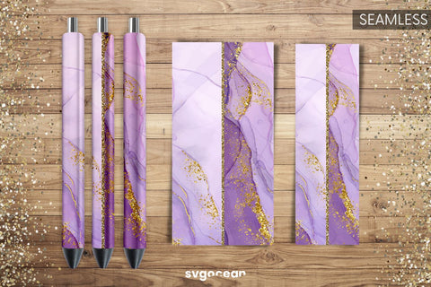 Pen Wrap Marble | Glitter Sublimation Sublimation SvgOcean 
