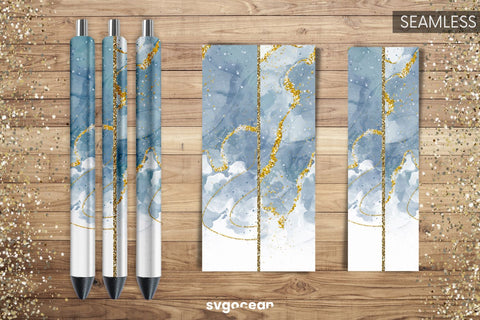 Pen Wrap Marble | Glitter Sublimation Sublimation SvgOcean 