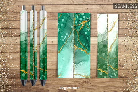 Pen Wrap Marble | Glitter Sublimation Sublimation SvgOcean 