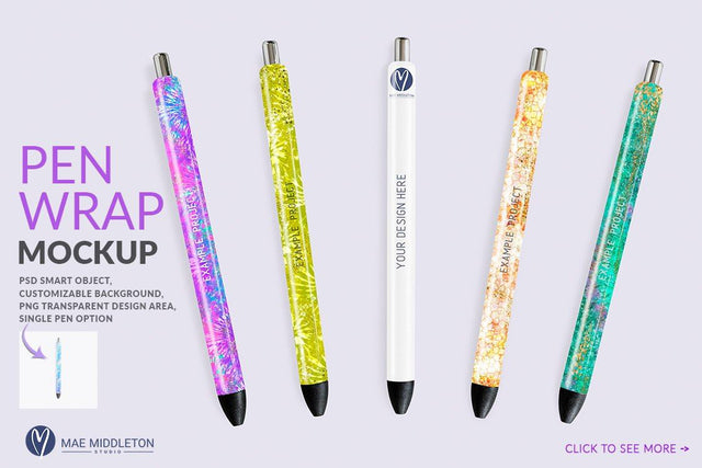 Pen Wrap Mockup | psd, png Mock Up Photo Mae Middleton Studio 