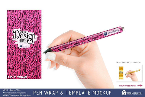 Pen Wrap Mockup with Template | psd, png Mock Up Photo Mae Middleton Studio 