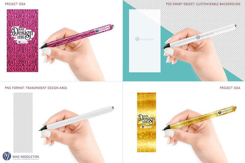 Pen Wrap Mockup with Template | psd, png Mock Up Photo Mae Middleton Studio 