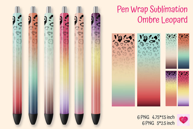Pen Wrap Sublimation. Epoxy Pen Wrap. Ombre Pen Waterslide Sublimation Kseniia designer 