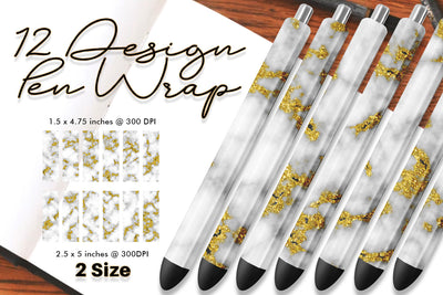 Pen Wrap Sublimation gold marble texture background Sublimation artnoy 
