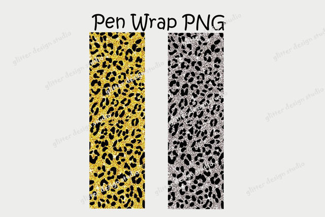 Pen Wrap Template, Gold and Silver Glitter Pen Wrap Design, Seamless Digital Template, PNG template Sketch DESIGN ArtStudio 