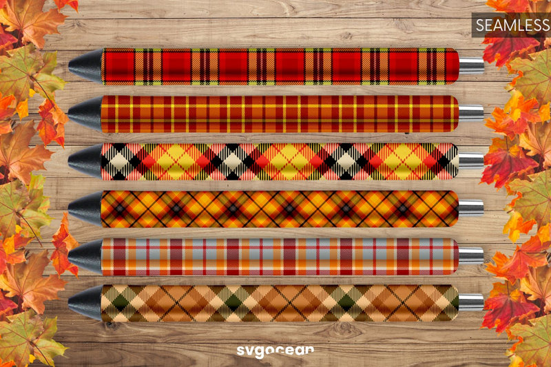 Pen Wraps Buffalo Plaid Bundle | PNG | Sublimation - So Fontsy