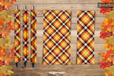 Pen Wraps Buffalo Plaid Bundle | PNG | Sublimation Sublimation SvgOcean 
