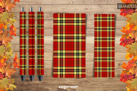 Pen Wraps Buffalo Plaid Bundle | PNG | Sublimation Sublimation SvgOcean 