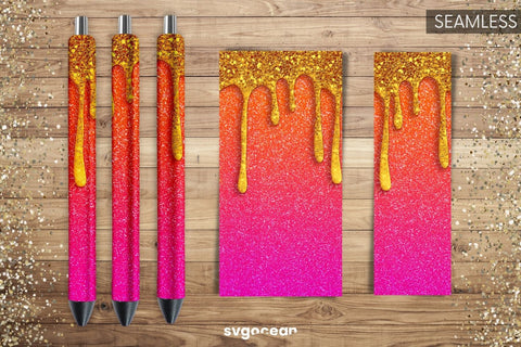 Pen Wraps Glitter Bundle | PNG | Sublimation Sublimation SvgOcean 