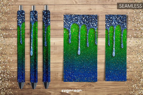 Pen Wraps Glitter Bundle | PNG | Sublimation Sublimation SvgOcean 