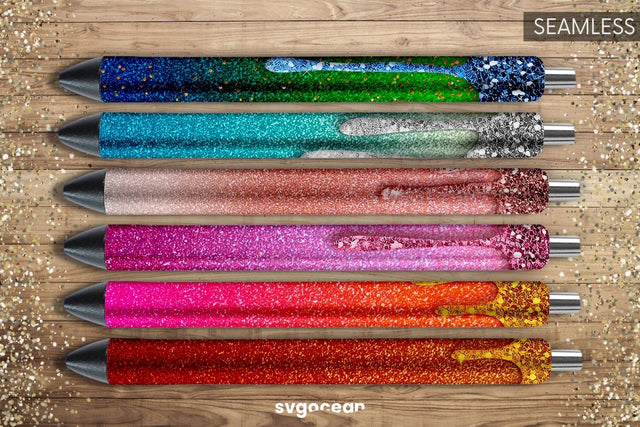 Pen Wraps Glitter Bundle | PNG | Sublimation Sublimation SvgOcean 