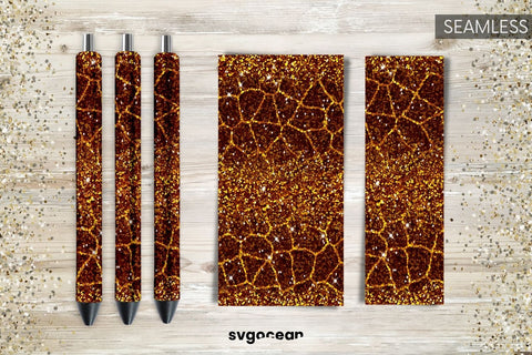 Pen Wraps Leopard Glitter Bundle | PNG | Sublimation Sublimation SvgOcean 