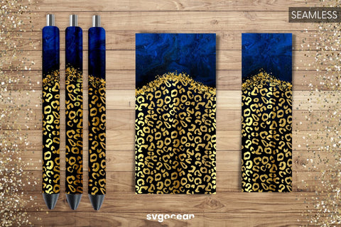 Pen Wraps Marble Gold Leopard Bundle | PNG | Sublimation Sublimation SvgOcean 