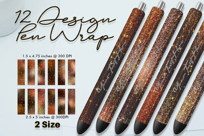 Pen Wraps Sublimation brown colorful gradient glitter texture background Sublimation artnoy 