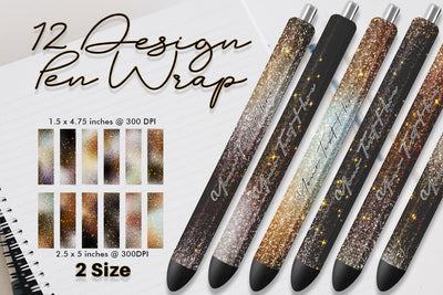 Pen Wraps Sublimation brown gradient glitter texture background Sublimation artnoy 