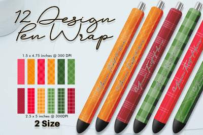Pen Wraps Sublimation christmas color plaid texture background Sublimation artnoy 