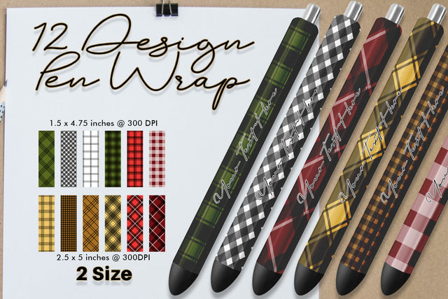 Pen Wraps Sublimation christmas color plaid texture background Sublimation artnoy 