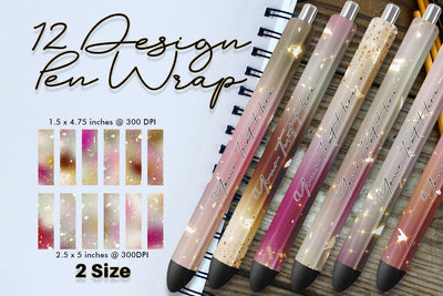Pen Wraps Sublimation color gradient sparkle background Sublimation artnoy 
