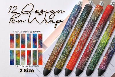 Pen Wraps Sublimation colorful gradient glitter texture background Sublimation artnoy 