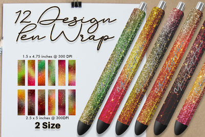 Pen Wraps Sublimation colorful gradient glitter texture background Sublimation artnoy 