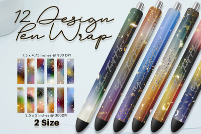 Pen Wraps Sublimation colorful gradient sparkle background Sublimation artnoy 