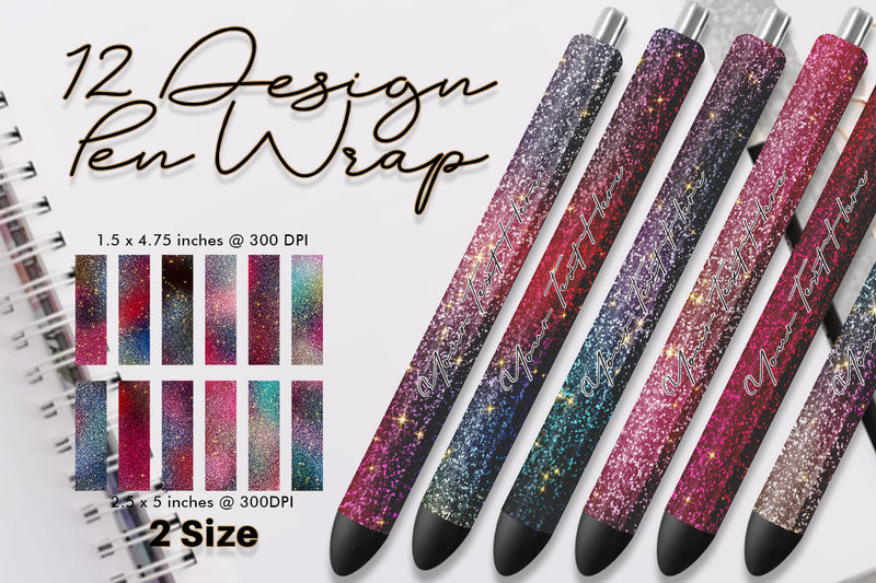 Pen Wraps Sublimation dark pink gradient glitter texture background Sublimation artnoy 