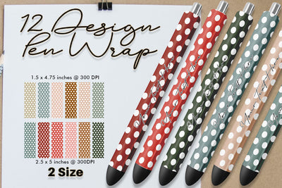 Pen Wraps Sublimation design polka dot pattern background Sublimation artnoy 