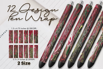 Pen Wraps Sublimation design realistic wave marble texture Sublimation artnoy 