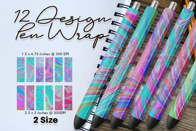 Pen Wraps Sublimation design realistic wave texture background Sublimation artnoy 
