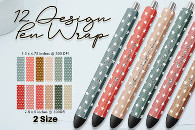 Pen Wraps Sublimation design star pattern background Sublimation artnoy 