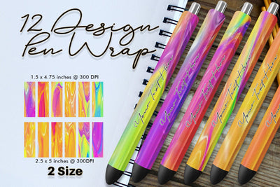 Pen Wraps Sublimation design wave texture Sublimation artnoy 