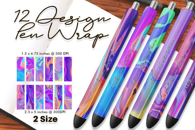 Pen Wraps Sublimation design wave texture Sublimation artnoy 