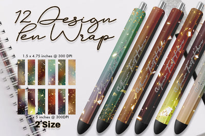 Pen Wraps Sublimation glitter background brown color gradient Sublimation artnoy 