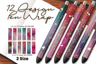Pen Wraps Sublimation glitter background gradient pink color Sublimation artnoy 