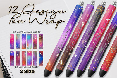 Pen Wraps Sublimation glitter background gradient pink color Sublimation artnoy 