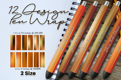 Pen Wraps Sublimation gradient orange foil texture background Sublimation artnoy 