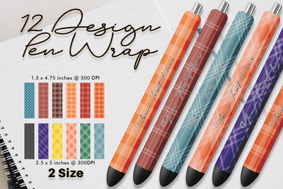 Pen Wraps Sublimation halloween color plaid texture background Sublimation artnoy 