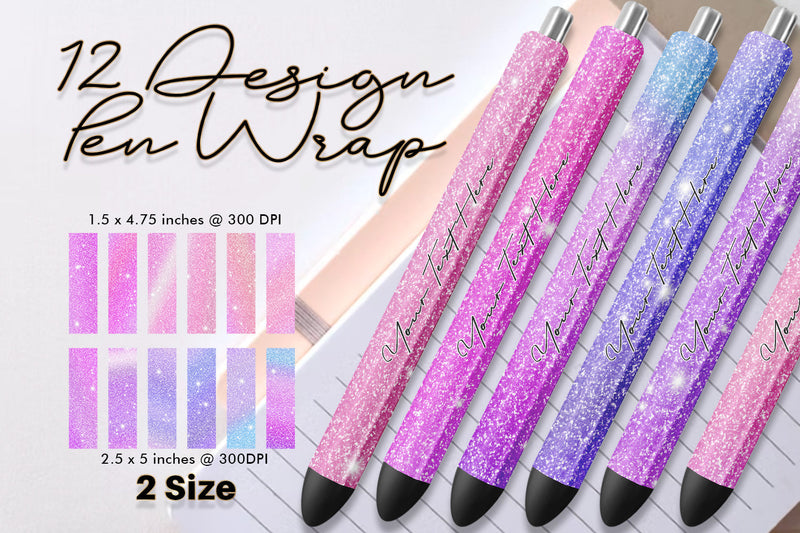 Pen Wraps Sublimation pink gradient glitter texture background Sublimation artnoy 