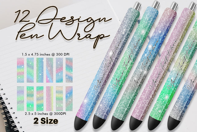 Pen Wraps Sublimation rainbow gradient glitter texture background Sublimation artnoy 
