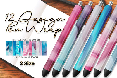 Pen Wraps Sublimation wave texture blue and pink color background Sublimation artnoy 