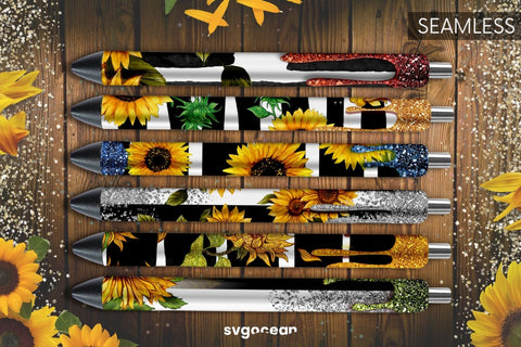 Pen Wraps Sunflower Bundle | PNG | Sublimation Sublimation SvgOcean 