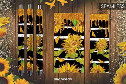 Pen Wraps Sunflower Bundle | PNG | Sublimation Sublimation SvgOcean 